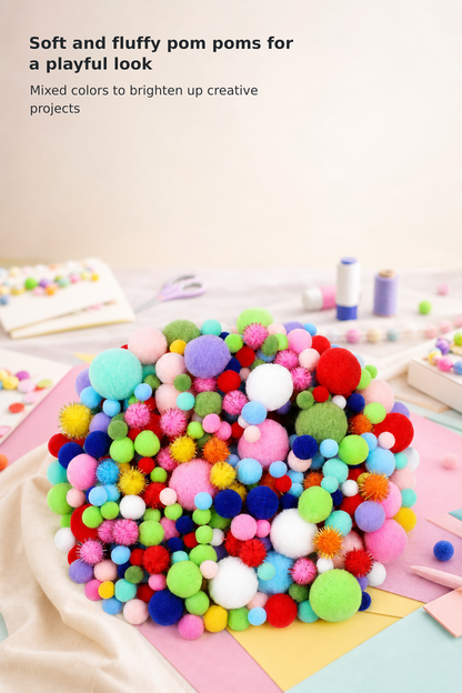 Colorful Craft Pom Poms