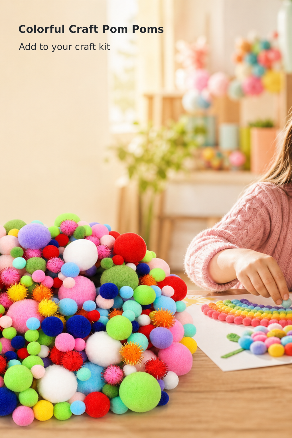 Colorful Craft Pom Poms