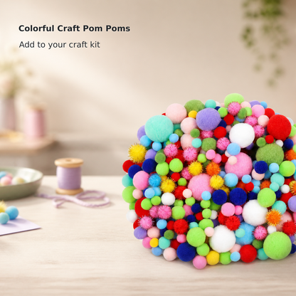 Colorful Craft Pom Poms